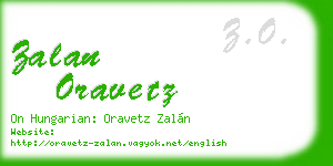 zalan oravetz business card